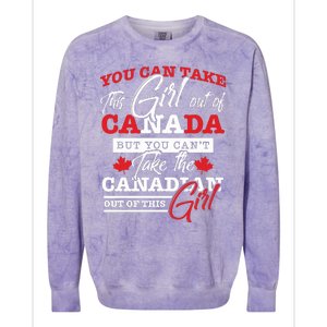 Canadian Girl Gifts Maple Leaf Canada Colorblast Crewneck Sweatshirt