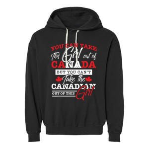 Canadian Girl Gifts Maple Leaf Canada Garment-Dyed Fleece Hoodie