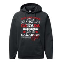 Canadian Girl Gifts Maple Leaf Canada Performance Fleece Hoodie