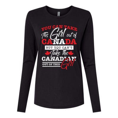 Canadian Girl Gifts Maple Leaf Canada Womens Cotton Relaxed Long Sleeve T-Shirt