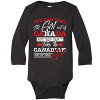 Canadian Girl Gifts Maple Leaf Canada Baby Long Sleeve Bodysuit