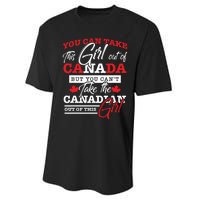 Canadian Girl Gifts Maple Leaf Canada Performance Sprint T-Shirt