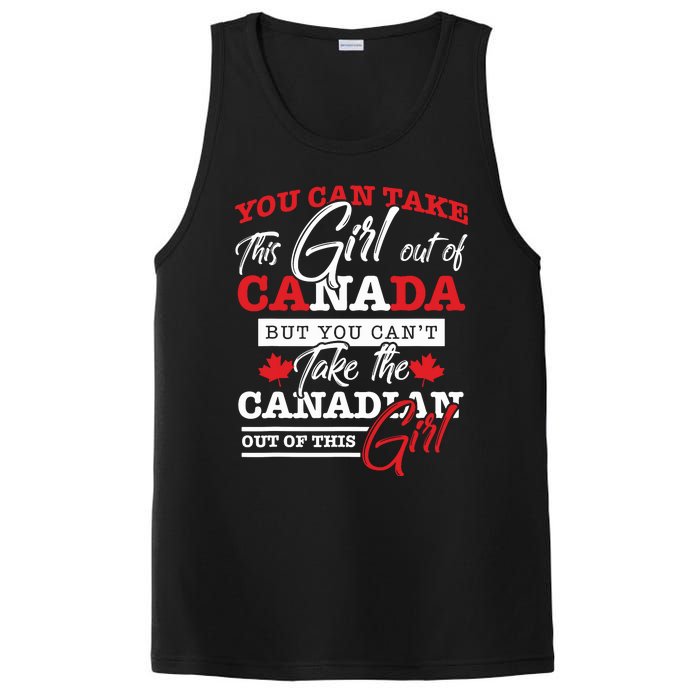 Canadian Girl Gifts Maple Leaf Canada PosiCharge Competitor Tank