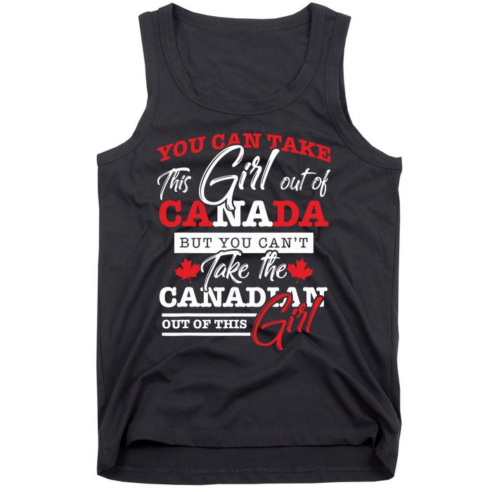 Canadian Girl Gifts Maple Leaf Canada Tank Top