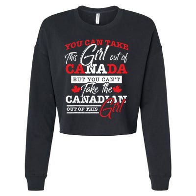 Canadian Girl Gifts Maple Leaf Canada Cropped Pullover Crew