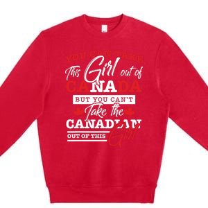 Canadian Girl Gifts Maple Leaf Canada Premium Crewneck Sweatshirt