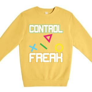 Control Game Gamer Freak Gaming Gift Premium Crewneck Sweatshirt