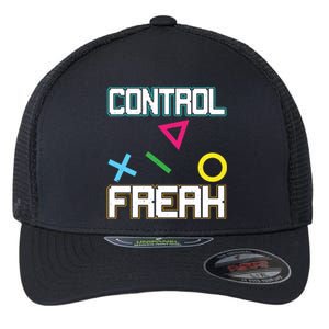 Control Game Gamer Freak Gaming Gift Flexfit Unipanel Trucker Cap