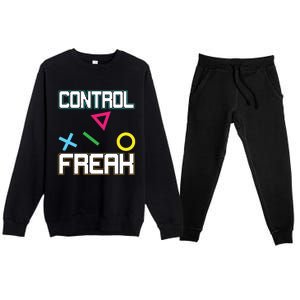 Control Game Gamer Freak Gaming Gift Premium Crewneck Sweatsuit Set