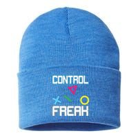 Control Game Gamer Freak Gaming Gift Sustainable Knit Beanie