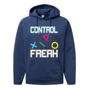 Control Game Gamer Freak Gaming Gift Performance Fleece Hoodie