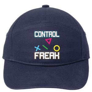 Control Game Gamer Freak Gaming Gift 7-Panel Snapback Hat