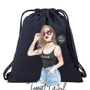 Cool Girl Girl In Sunglasses Drawstring Bag