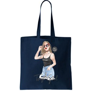 Cool Girl Girl In Sunglasses Tote Bag