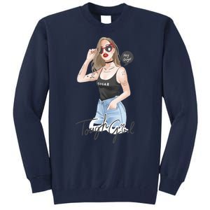 Cool Girl Girl In Sunglasses Tall Sweatshirt