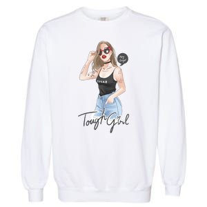 Cool Girl Girl In Sunglasses Garment-Dyed Sweatshirt