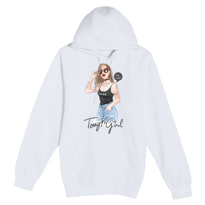 Cool Girl Girl In Sunglasses Premium Pullover Hoodie