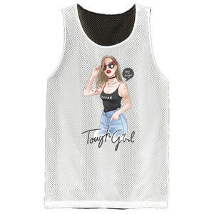 Cool Girl Girl In Sunglasses Mesh Reversible Basketball Jersey Tank