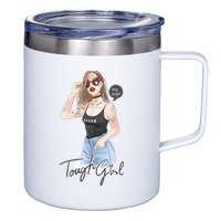 Cool Girl Girl In Sunglasses 12oz Stainless Steel Coffee Mug