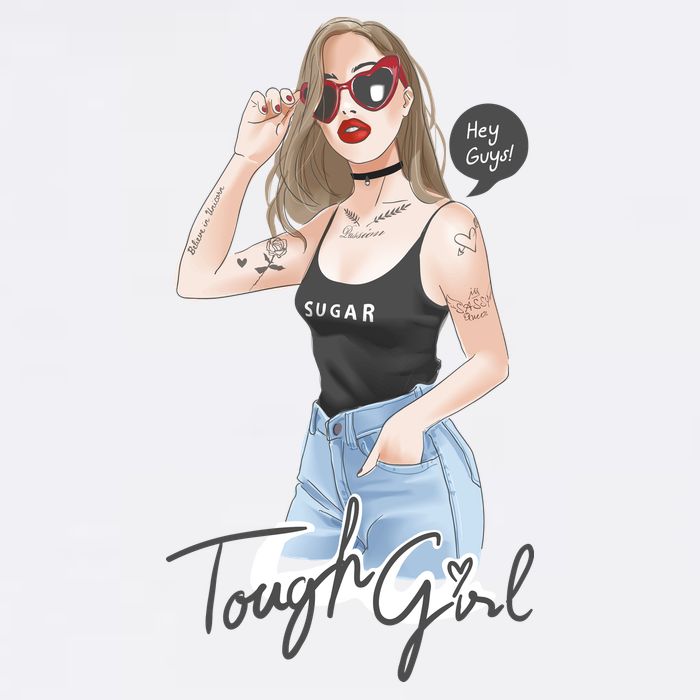 Cool Girl Girl In Sunglasses 12oz Stainless Steel Coffee Mug
