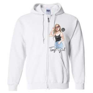 Cool Girl Girl In Sunglasses Full Zip Hoodie