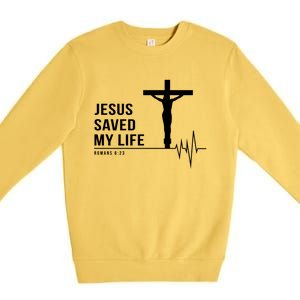 Christian Group Gift Jesus Saved My Life Holy Week Bible Gift Premium Crewneck Sweatshirt