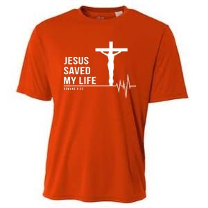 Christian Group Gift Jesus Saved My Life Holy Week Bible Gift Cooling Performance Crew T-Shirt