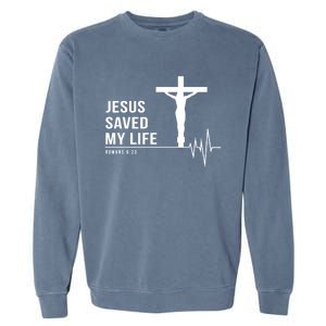 Christian Group Gift Jesus Saved My Life Holy Week Bible Gift Garment-Dyed Sweatshirt