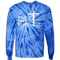 Christian Group Gift Jesus Saved My Life Holy Week Bible Gift Tie-Dye Long Sleeve Shirt