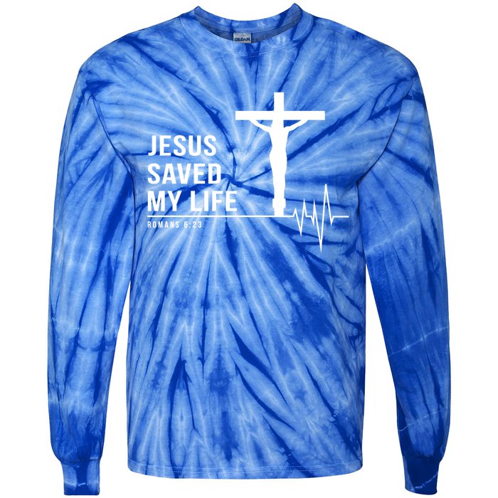 Christian Group Gift Jesus Saved My Life Holy Week Bible Gift Tie-Dye Long Sleeve Shirt