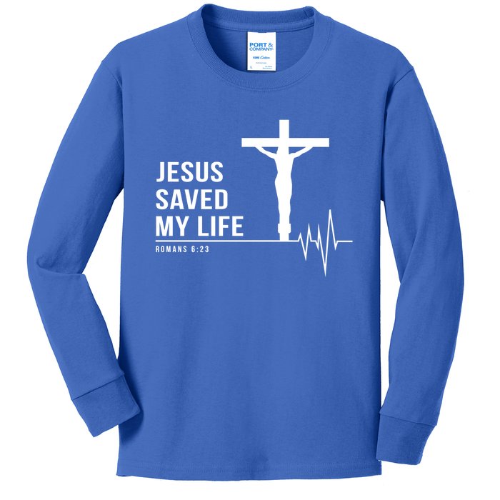 Christian Group Gift Jesus Saved My Life Holy Week Bible Gift Kids Long Sleeve Shirt