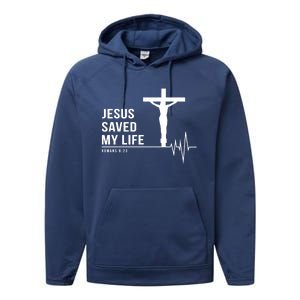 Christian Group Gift Jesus Saved My Life Holy Week Bible Gift Performance Fleece Hoodie