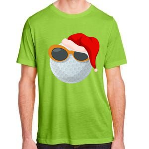 Christmas Golf Golfer Glasses Santa Hat Pajama Gift Funny Gift Adult ChromaSoft Performance T-Shirt