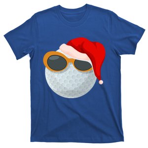 Christmas Golf Golfer Glasses Santa Hat Pajama Gift Funny Gift T-Shirt