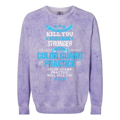 Color Guard Gift Funny Marching Band Flags Colorblast Crewneck Sweatshirt