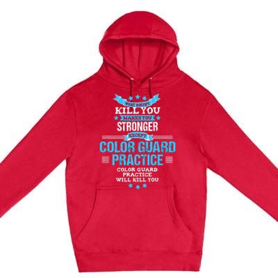 Color Guard Gift Funny Marching Band Flags Premium Pullover Hoodie