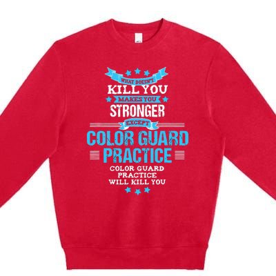 Color Guard Gift Funny Marching Band Flags Premium Crewneck Sweatshirt