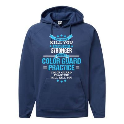 Color Guard Gift Funny Marching Band Flags Performance Fleece Hoodie