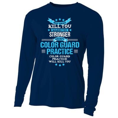 Color Guard Gift Funny Marching Band Flags Cooling Performance Long Sleeve Crew