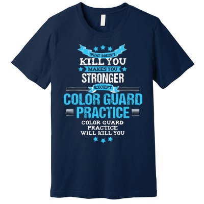 Color Guard Gift Funny Marching Band Flags Premium T-Shirt