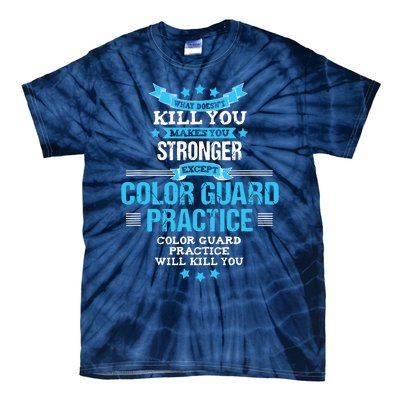 Color Guard Gift Funny Marching Band Flags Tie-Dye T-Shirt