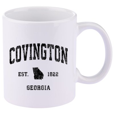 Covington Georgia Ga Vintage Established Athletic Sports Design 11oz C Handle Ceramic Mug