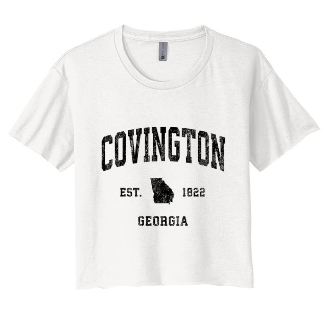 Covington Georgia Ga Vintage Established Athletic Sports Design Crop Top