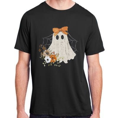 Coquette Ghost Halloween Flower Ghost Spooky Lace Ghost Adult ChromaSoft Performance T-Shirt