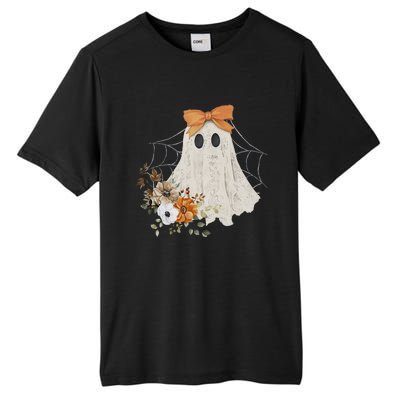 Coquette Ghost Halloween Flower Ghost Spooky Lace Ghost Tall Fusion ChromaSoft Performance T-Shirt