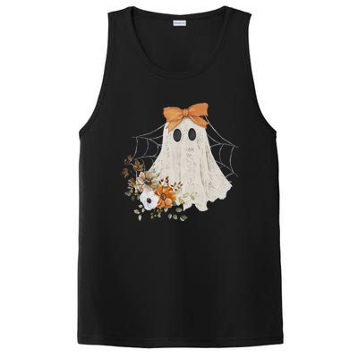 Coquette Ghost Halloween Flower Ghost Spooky Lace Ghost PosiCharge Competitor Tank