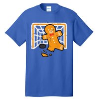 Christmas Gingerbread Hockey Goalkeeper Funny Xmas Goalie Tall T-Shirt