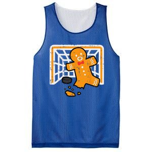 Christmas Gingerbread Hockey Goalkeeper Funny Xmas Goalie Mesh Reversible Basketball Jersey Tank