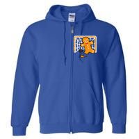 Christmas Gingerbread Hockey Goalkeeper Funny Xmas Goalie Full Zip Hoodie