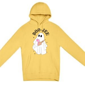 Cute Ghost Halloween Costume Spooky Season Boujee BooJee Gift Premium Pullover Hoodie